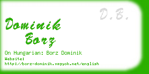 dominik borz business card